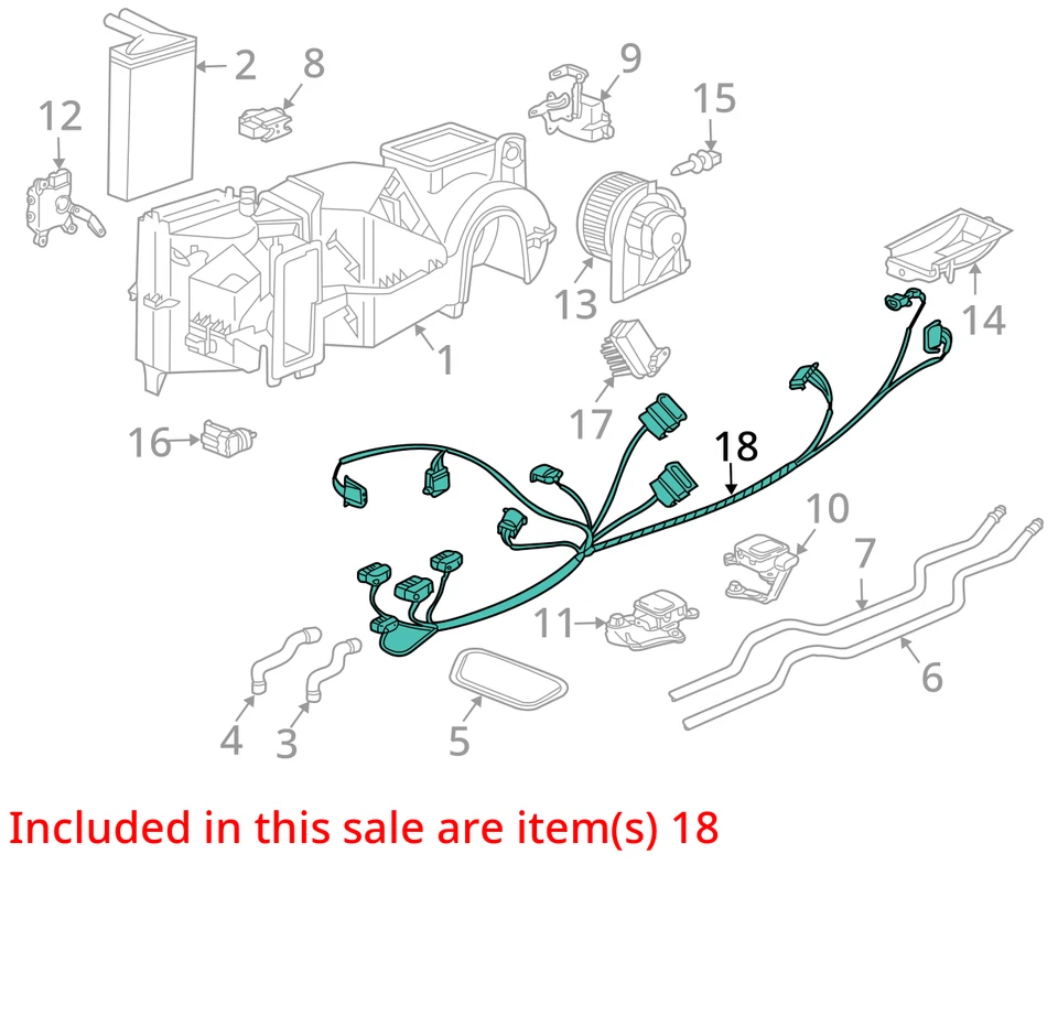 Arnés de cableado de caja de aire acondicionado Porsche Boxster S 2000-2004 99662204700 OEM 00-04 Foto 3 de 4