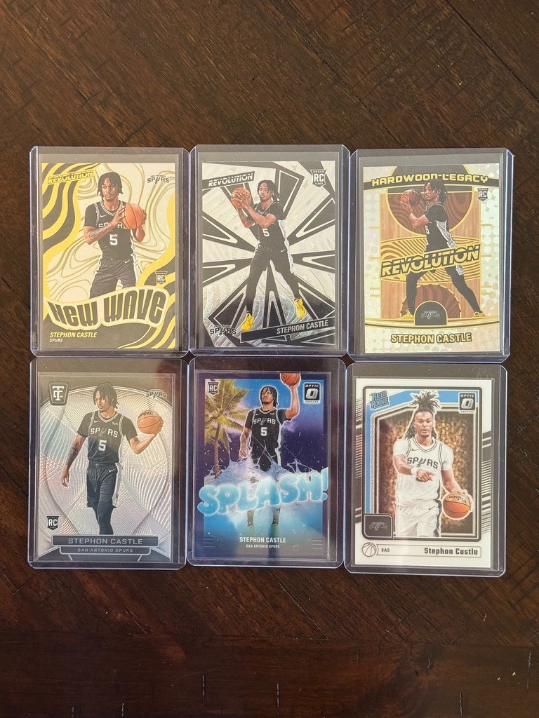 Lot of 6 Stephon Castle RC Mosaic, Optic, Select, Optic Parallels and Inserts