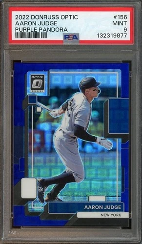 2022 Donruss Optic #156 Aaron Judge /99 MINT Purple Pandora PSA 9 Yankees 9877