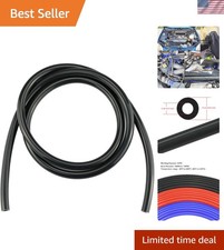5FT 1/4" High-Temperature Silicone Vacuum Hose - 130PSI Pressure - Black