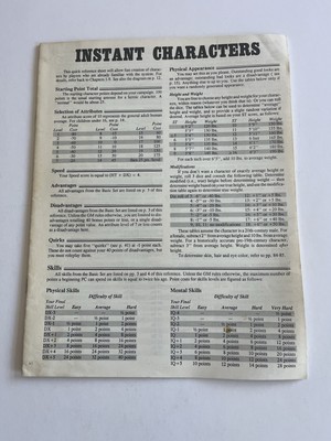 GURPS Basic Set Supplement Book Steve Jackson Games 1988