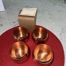 Set of Four Copper Moscow Mule Cups by Coppercraft Guild, drinkware, barware NIB
