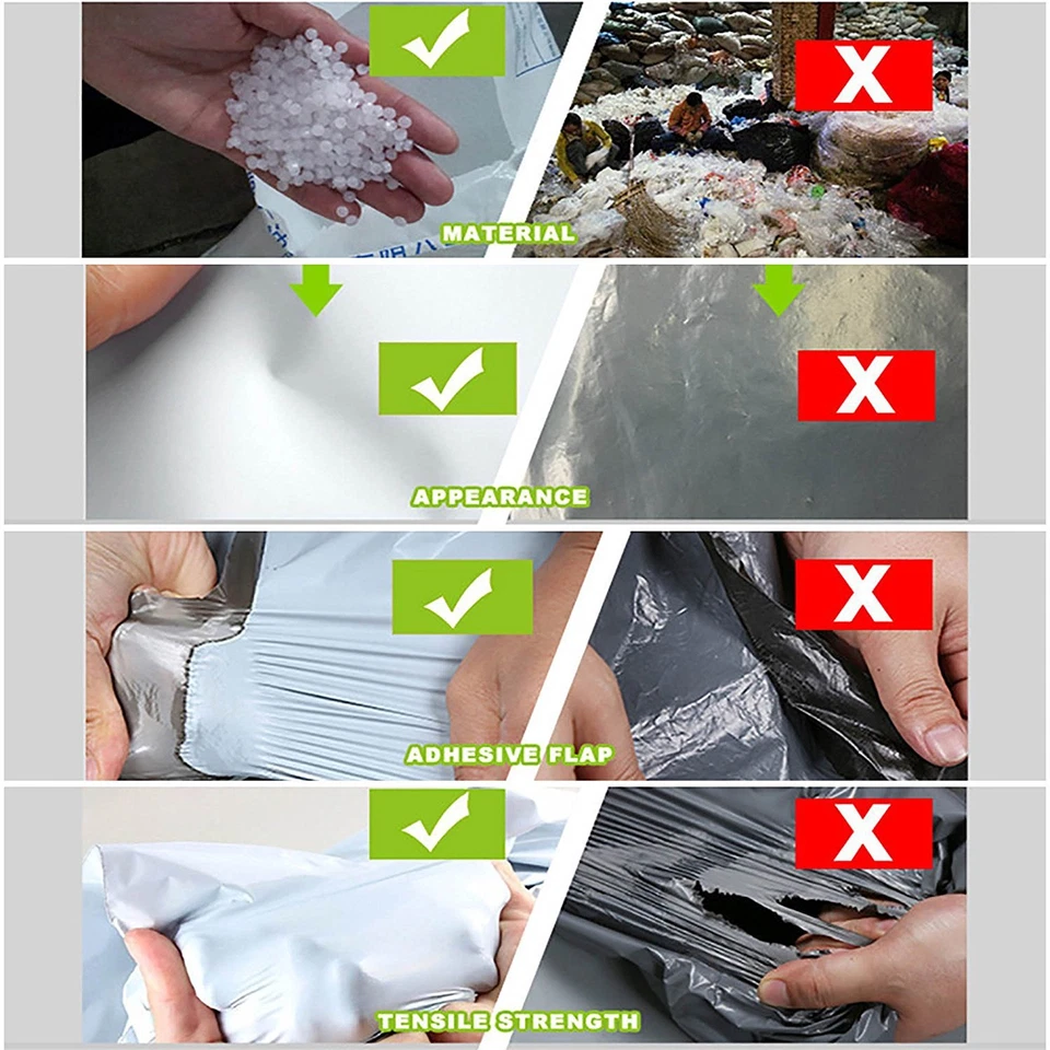 Bolsas de plástico de embalaje de sobres autosellantes 9 x 12 sobres de polietileno - ST ShipMailers Foto 3 de 4