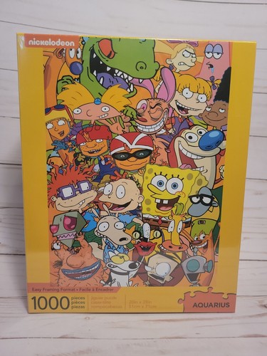 Wassermann Nickelodeon 90er Puzzle 1000 Teile versiegelt SpongeBob Rugrats Neu - Bild 1 von 5