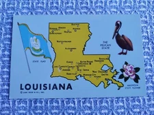 LA, Greetings From Louisiana  OLD Vtg PC Postcard 
