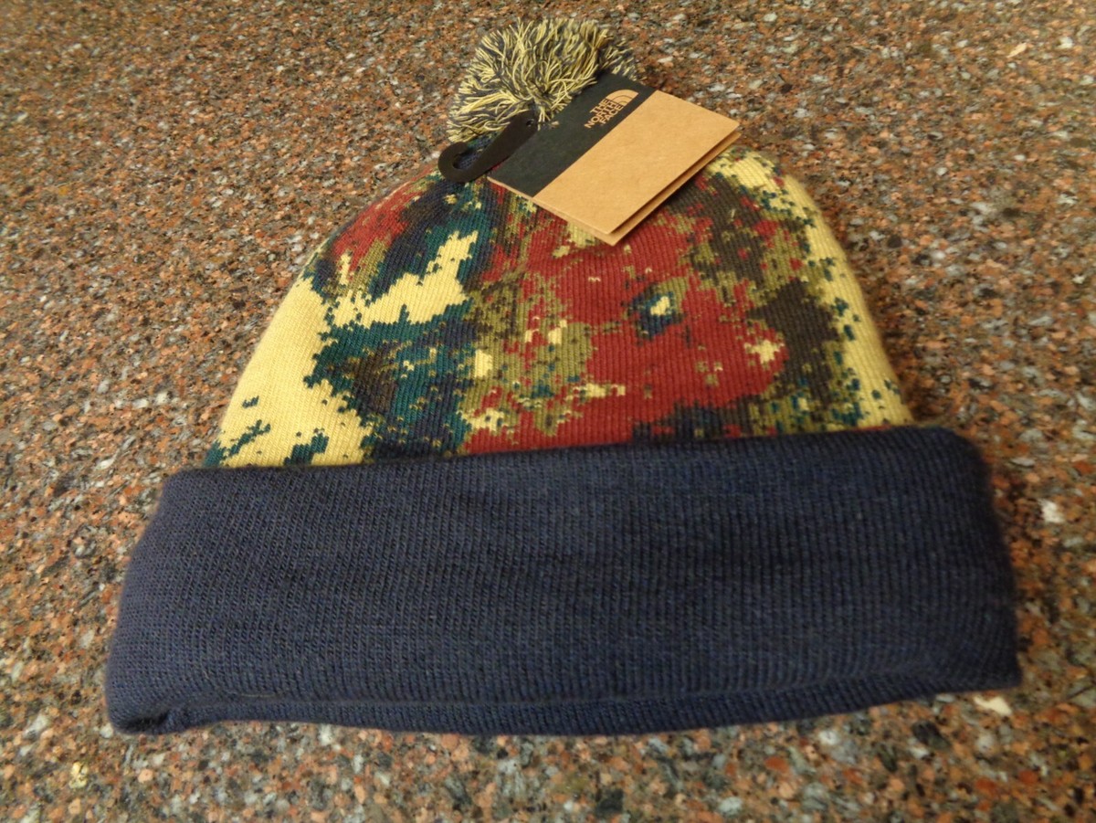 The North Face Beanie Ski Tuke Hat Pom Cuffed Fair Isle Nordic One Size THE NORTH FACE SKI TUKE Lined Beanie Hat Flax Triangle Fair  main image 4