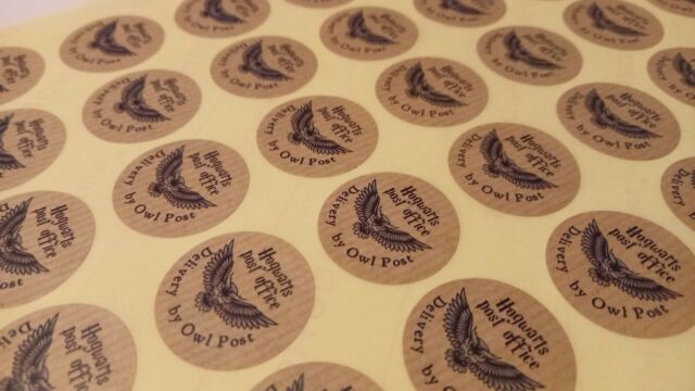 Hogwarts Owl Post Stickers. for Party Invites Birthday Cards Harry Potter fans