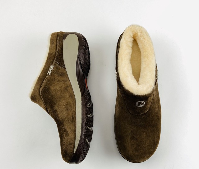 merrell suede clogs