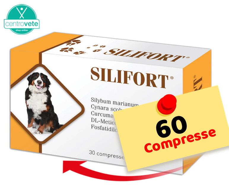 Aurora SILIFORT  30 Compresse per CANI e GATTI - Migliora la Funzionalità Fegato: → 60 Compresse/10 Fiale img