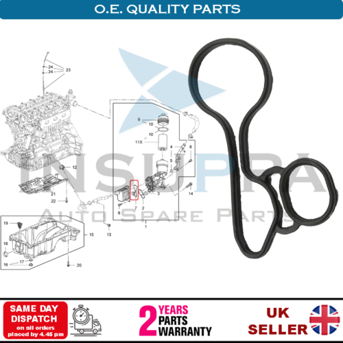 Oil Cooler Gasket Seal For Buick Encore Chevrolet Aveo Cruze Sonic Trax 55565385 - Picture 1 of 11