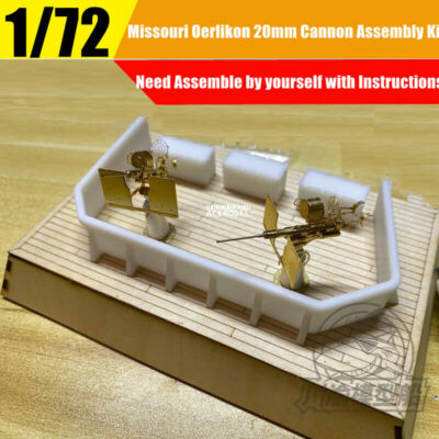 1/72 Scale USS Missouri Oerlikon 20mm Cannon Scene Detail-up Assembly Model Kit