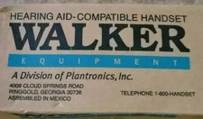 Genuine WALKER Hearing Aid-Compatible Phone Handset * NEW in Box! (# 1502-5)