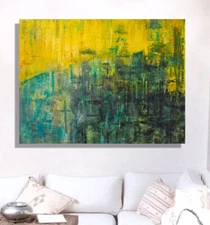 Mark Little, Authentic, original,Painting￼, 81” X 62” Acrylic, Abstract, POP Art