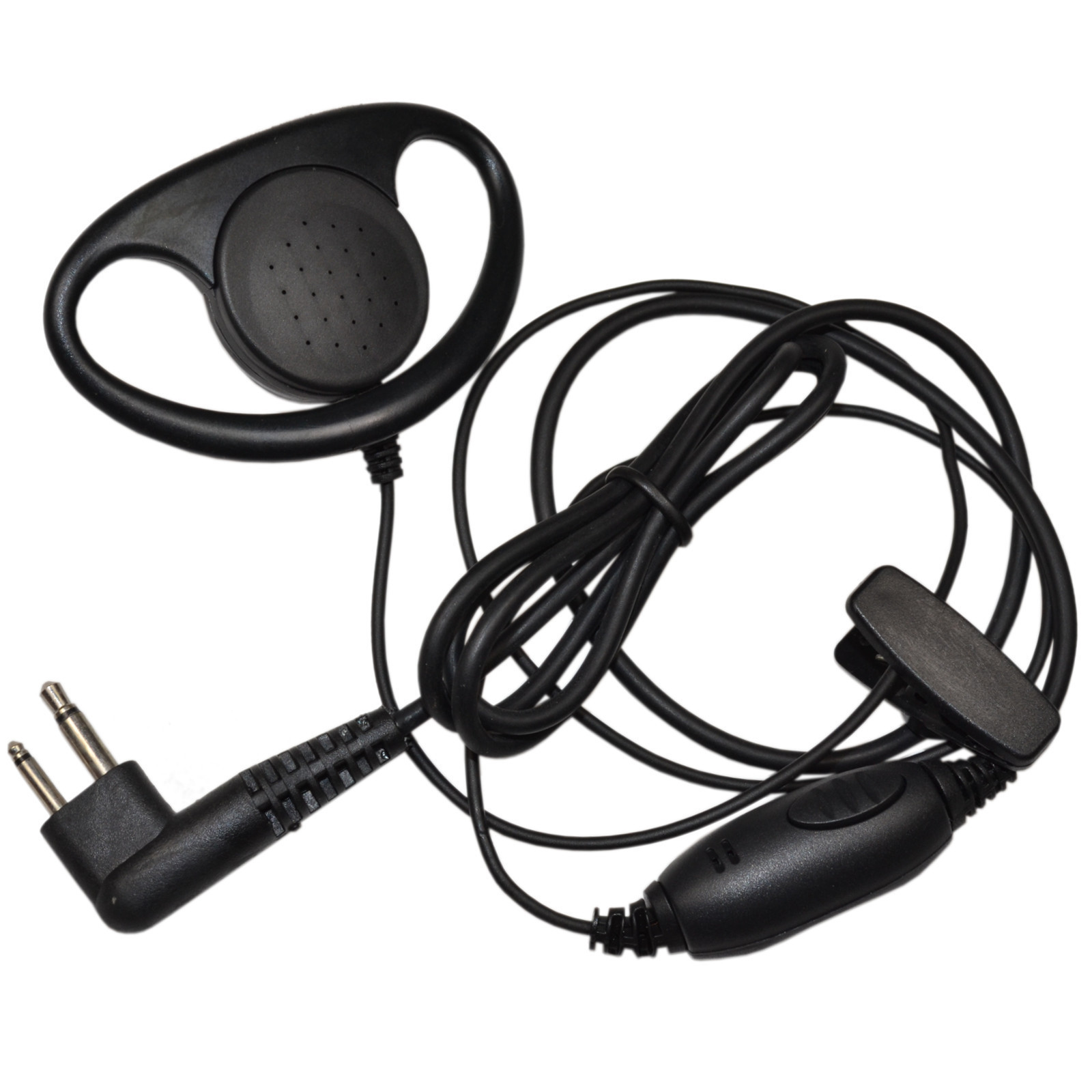Cuffia Auricolare Con Microfono PTT Per Radio Bearcom BC10-130 - Girevole Nera