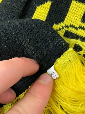Écharpe Supporter Roda JC – Officielle, Noir Et Jaune, Unisexe