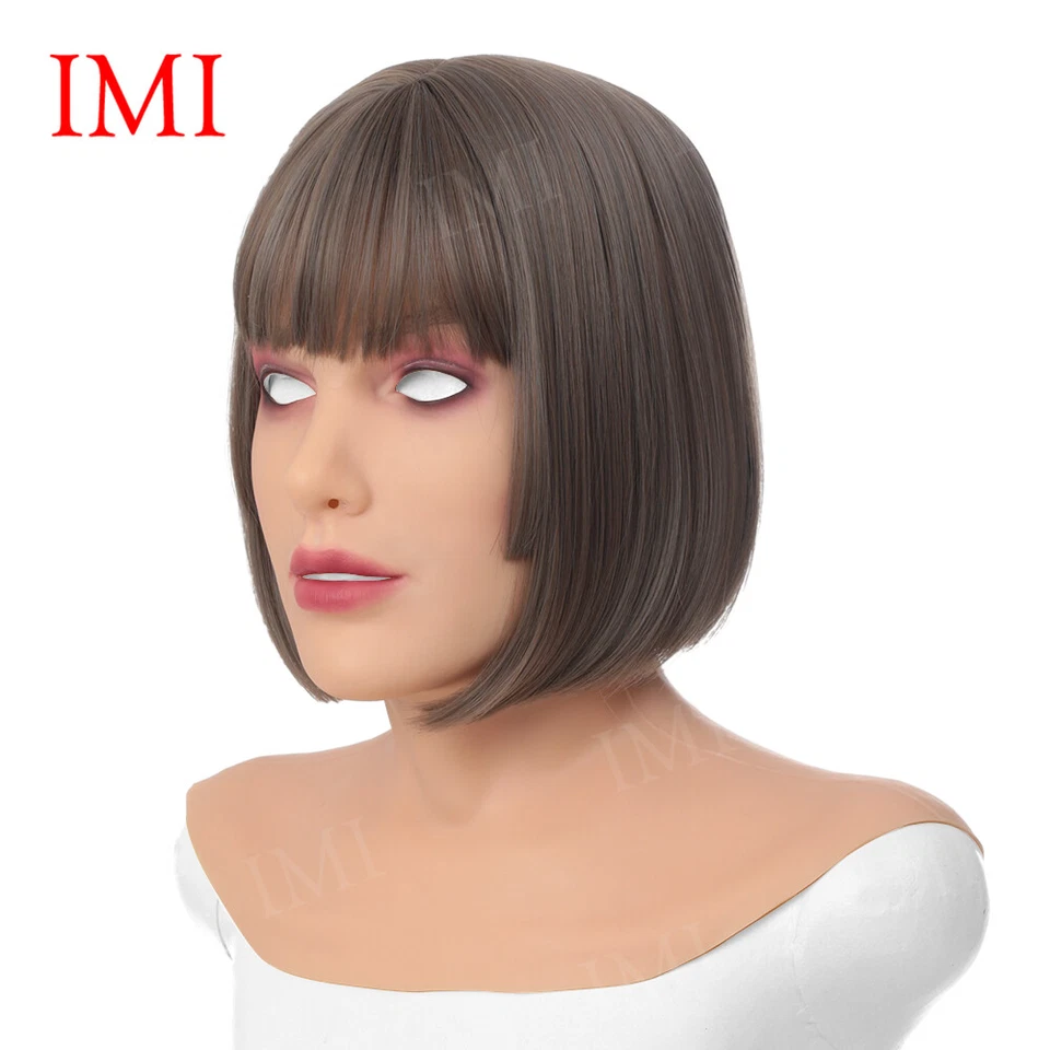 Silikon Crossdresser Maske Weibliche Kopfmaske mit Makeup Gesicht für Cosplay - Bild 3 von 4