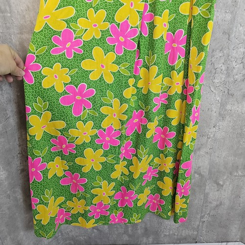 Vintage 60s Nalii Honolulu XXS Bright Day Glow Neon Mod Flower Hawaii Pinup Tiki - Picture 4 of 11