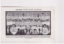 Team Pic from 1965-66 FOOTBALL Annual - WIGAN + HALIFAX - Rugby League