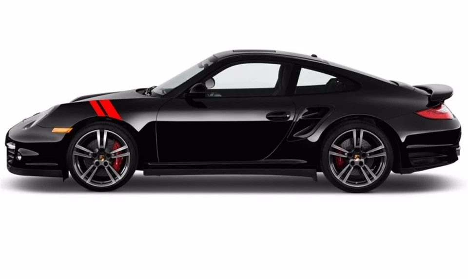 QUALITY Fender Hash Bar vinyl Rally RACING STRIPES 2"&3" (Fits PORSCHE Cayman) - Image 4 of 4