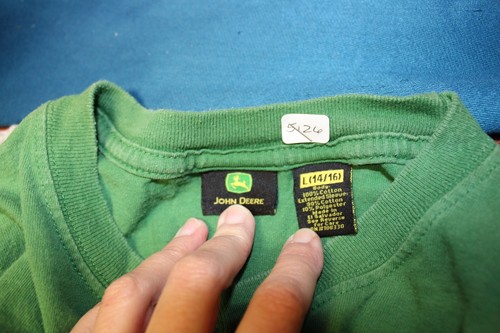 John Deere Boy's Green Dirt Digger T-Shirt Size Large top shirt school farm play - Picture 6 of 7