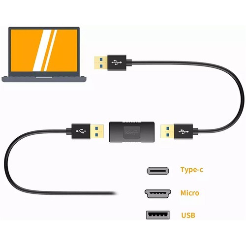 New USB 3.0 A Female to Female Converter Adapter Connector Coupler Cable. X9R2 - Picture 5 of 12