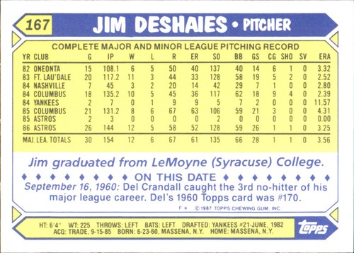 1987 Topps TIFFANY MLB Singles Choisissez vos joueurs d'équipe GLOSSY préférés #2 - #266 - Photo 334 sur 520