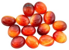 Four 12x10 12mm x 10mm Carnelian Oval Cab Cabochon Gem Stone Gemstone CM76GAR