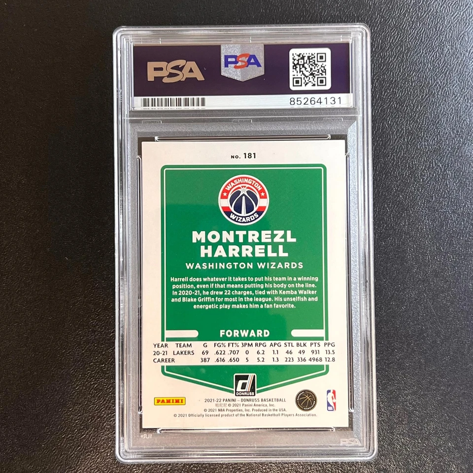 2021-22 Panini Donruss #181 Montrezl Harrell Signed Card AUTO PSA Slabbed Wizard - Image 2 of 2