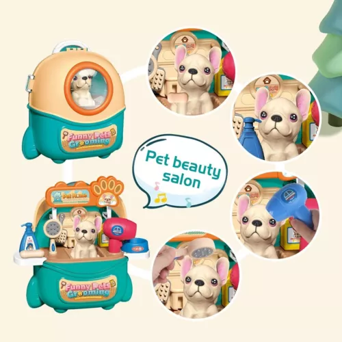 16Pcs Pet Dog Grooming Toys Pretend Vet Care Play Set Doctor Kit for Kids Gifts - Picture 7 of 9