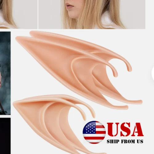 Pares Halloween Pixie Elfo Orejas Hadas Juegos con disfraces Roles Juego Vestido Elegante Accesorios Regalos Foto 3 de 4