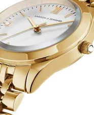 Larsson & Jennings Vivid Elevate Gold White Watch, 32mm