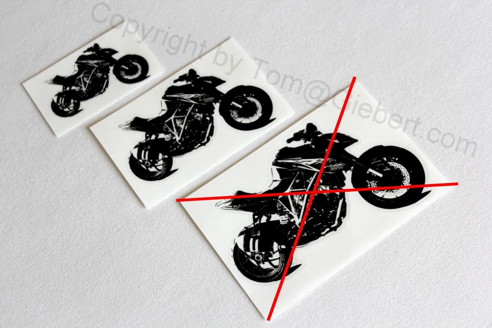 2x Aufkleber Sticker Dekor Motorrad Biker Auto KTM SuperDuke SD 1290 Superbike - Bild 2 von 4