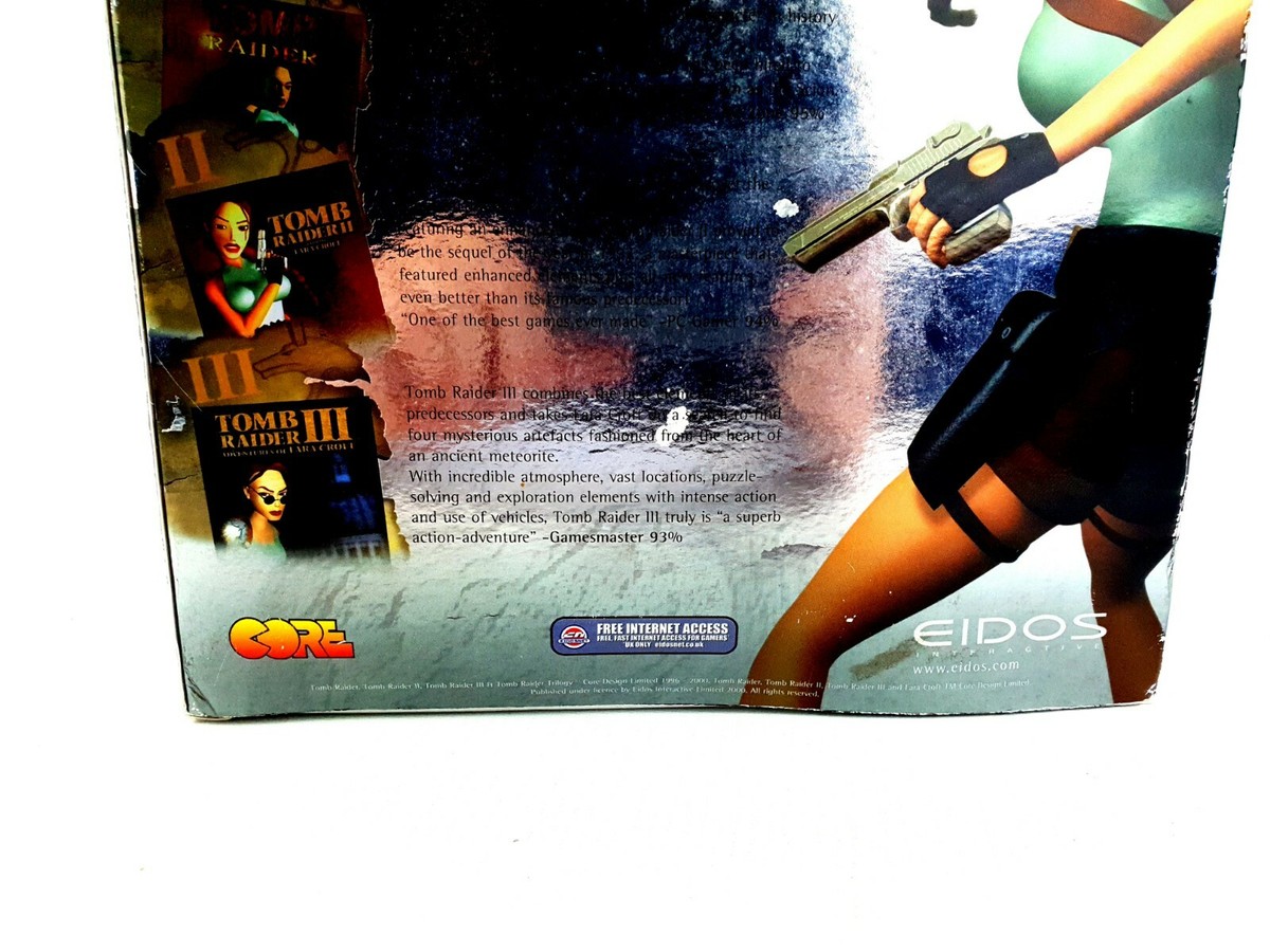 TOMB RAIDER THE TRILOGY 1 2 3 I II III PC BIG BOX COLLECTOR'S LARA