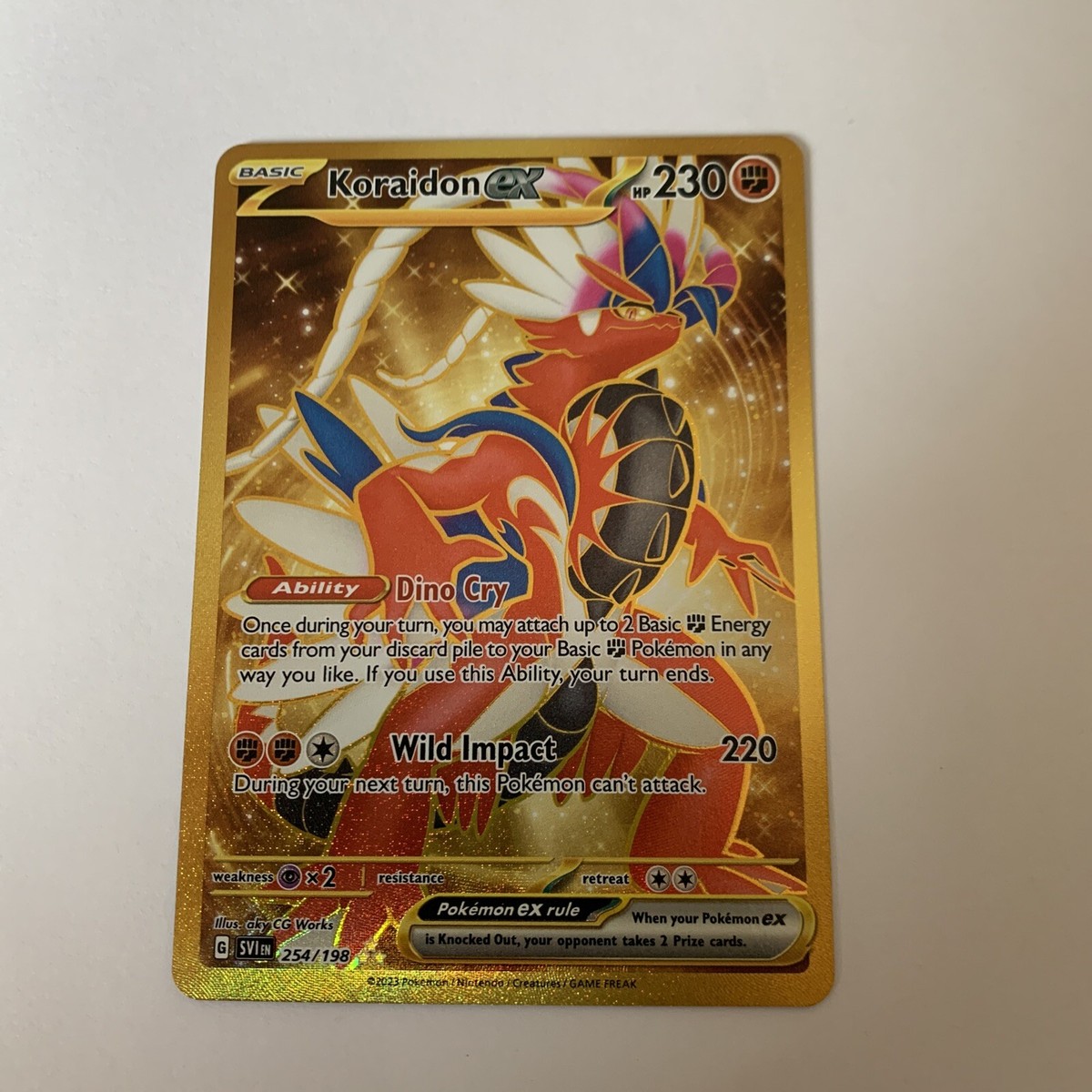 Koraidon ex (Gold Secret) 254/198 Pokemon Scarlet & Violet