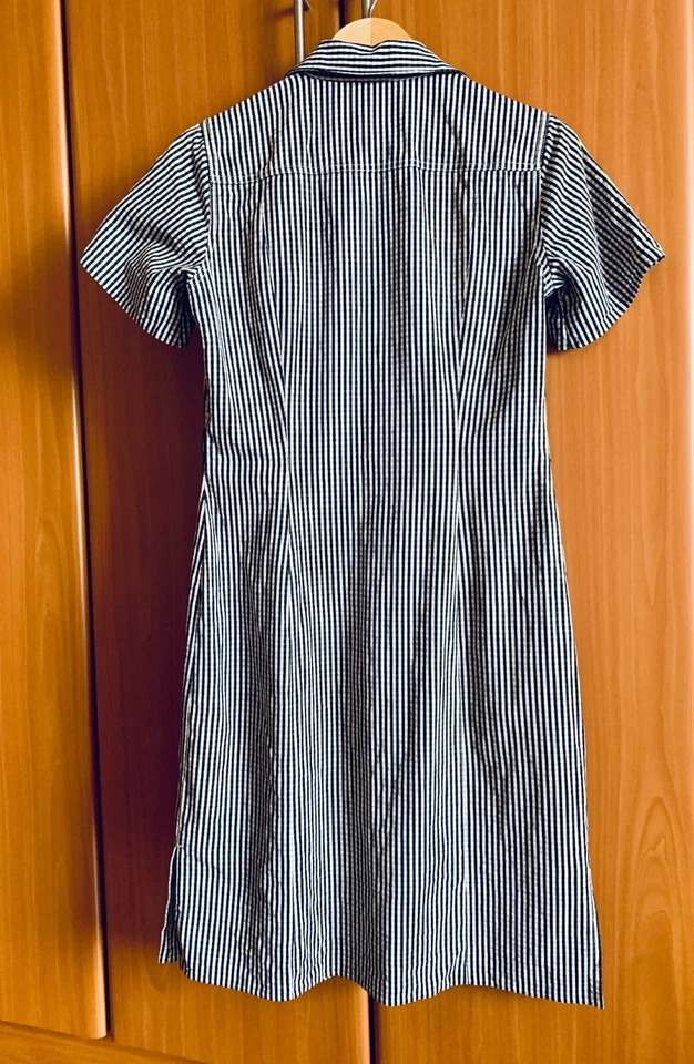 Liz Claiborne Women's Dress 100% Cotton Black/White Full Button Up Size 4P - Image 2 of 4