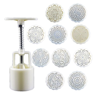 Flower Pattern Dessert Press Molds Cookie Stamp Dessert Maker Decors Tool