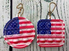 Mini Pop Bubble Fidget Sensory Toy Silicone Colorful Stress Reliever Hand Toy