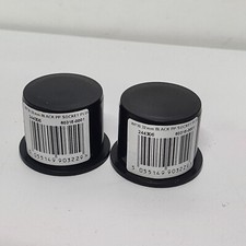 2x FloPlast WP30B Push Fit Waste Socket Plug Black 32mm