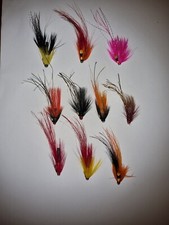 10 x Assorted  Piglet Salmon Copper Tube Flies with FREE Vision Tube Fly Box.