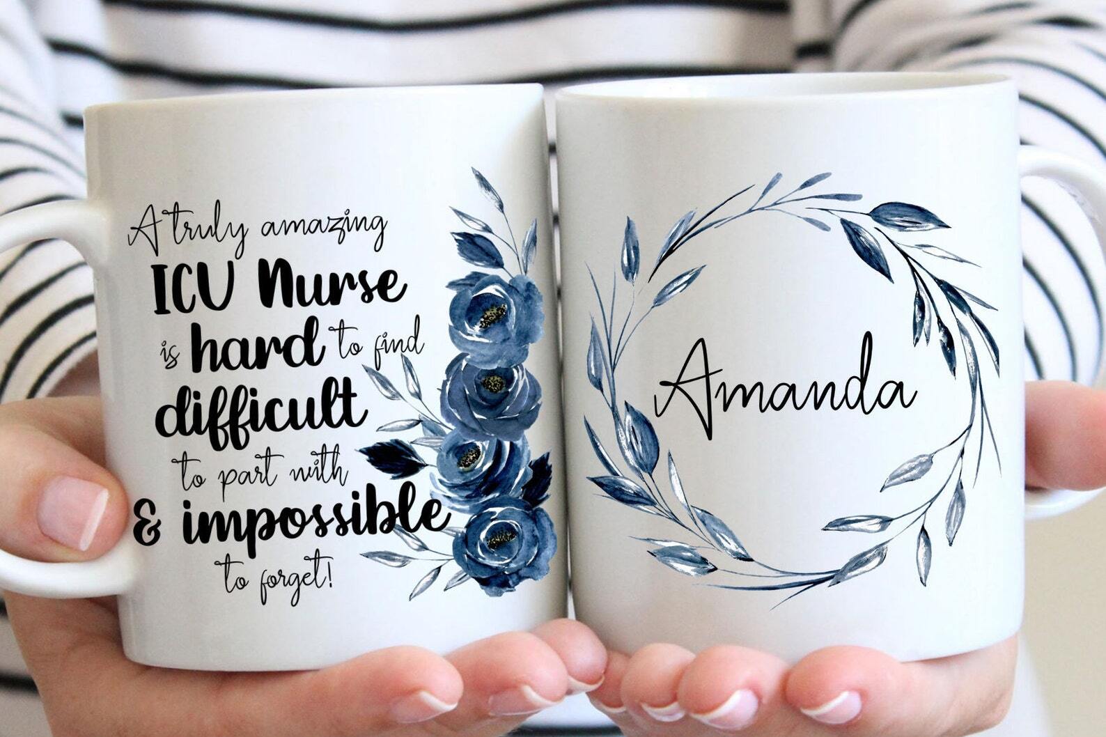 Personalized Icu Nurse Gift For Women Icu Nurse Mug Appreciation Gift Thank You