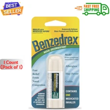 Benzedrex Nasal Decongestant Inhaler, 1 Count (Pack of 1) ....