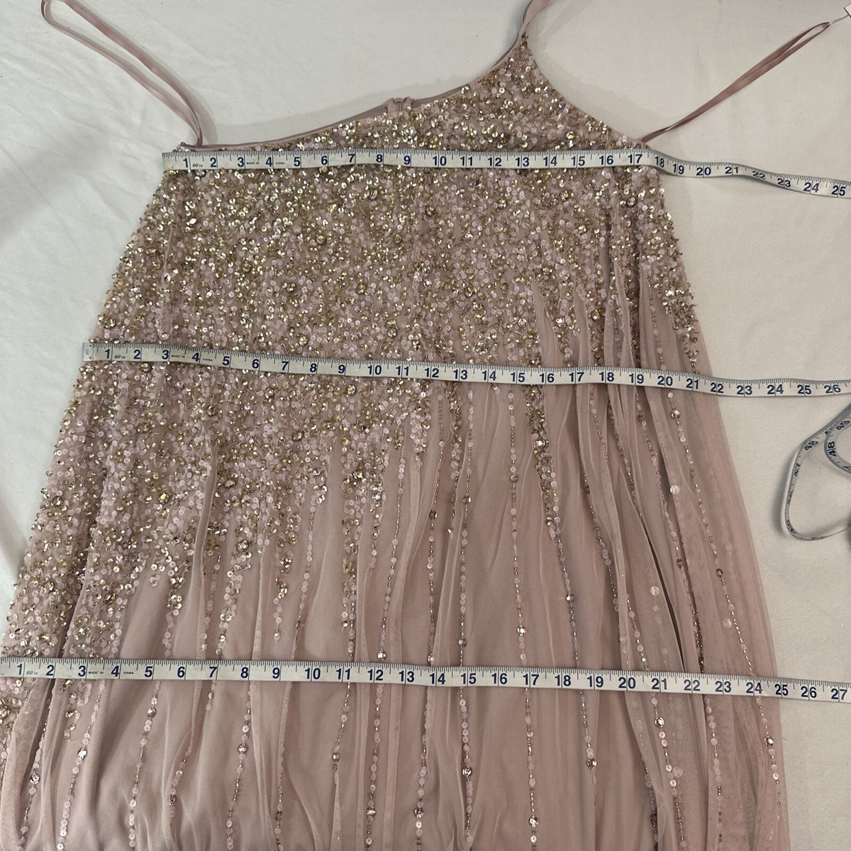 NWT$598 Mac Duggal [ 8 ] 9224 One Shoulder Embellished
