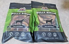(2) Redbarn Bully Rings Premium Dog Chew Treats All Natural 3 Count "NEW"