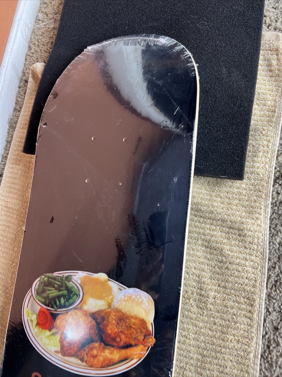 SUPREME CHICKEN DINNER SKATEBOARD DECK BLACK SS18 8.25 “ Brand New