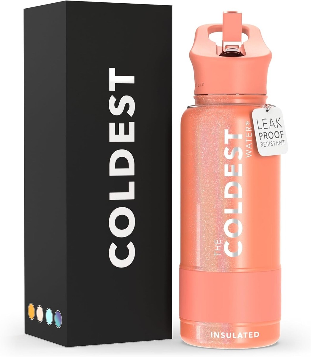 Vacuum-Sealed Leak-Proof Flask 32 oz with Stylish Straw Lid