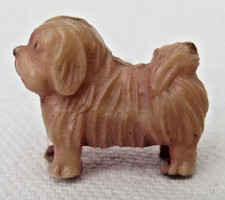1950  s Vintage Miniature Celluloid Plastic Pekingese Dog Figurine Japan