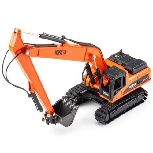 1:50 Excavator Construction Vehicle Diecast Metal Model Digger Truck Toy Orange - Picture 4 of 13