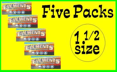 ELEMENTS Ultra Thin Rice Cigarette Rolling Papers 5 packs 1 1/2 size/33 per pack