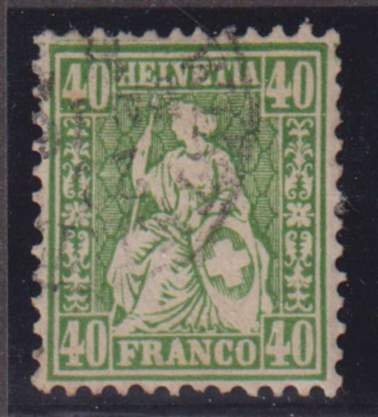 E7696: Switzerland #47 Used, VF, Sound; CV $77