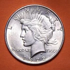 1922 P Peace Dollar - AU/Choice Uncirculated - Free Shipping!